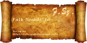 Falk Szebáld névjegykártya